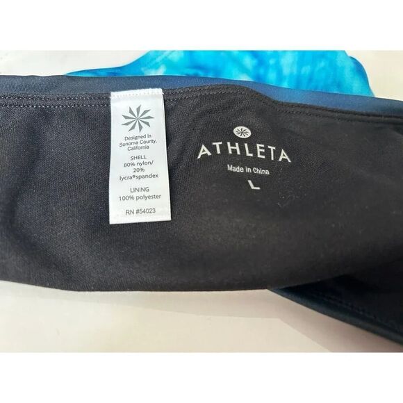 Athleta Women's Blue Tie Dye Bali Bikini Bottom - Picture 3 of 6